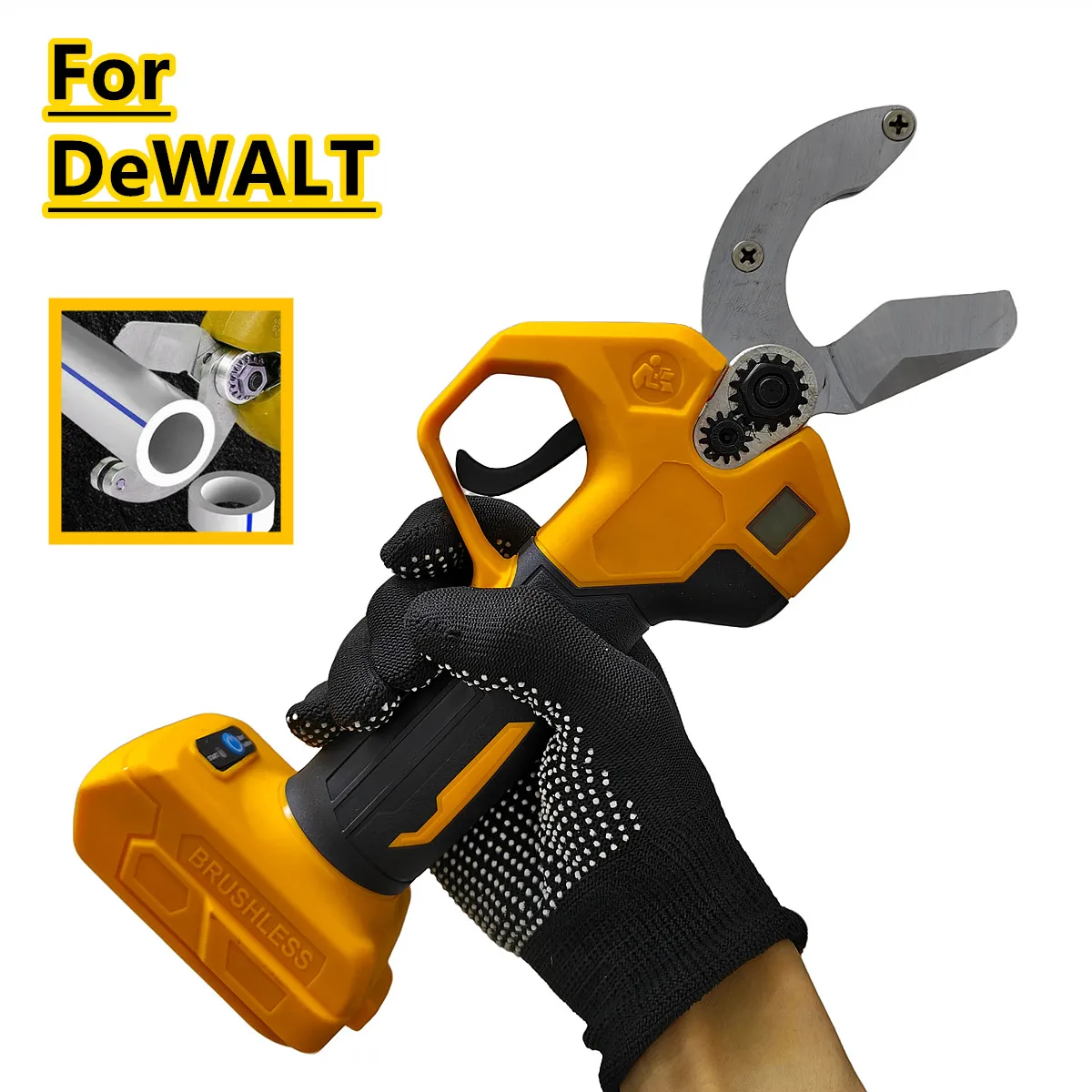For DEWALT 20V Battery Electric Plumbing Scissor 30MM Brushless Cordless Water Pipe Scissors PPR PVC Cutting Shears Power Tools
For DEWALT 20V Battery Electric Plumbing Scissor 30MM Brushless Cordless Water Pipe Scissors PPR PVC Cutting Shears Power Tools