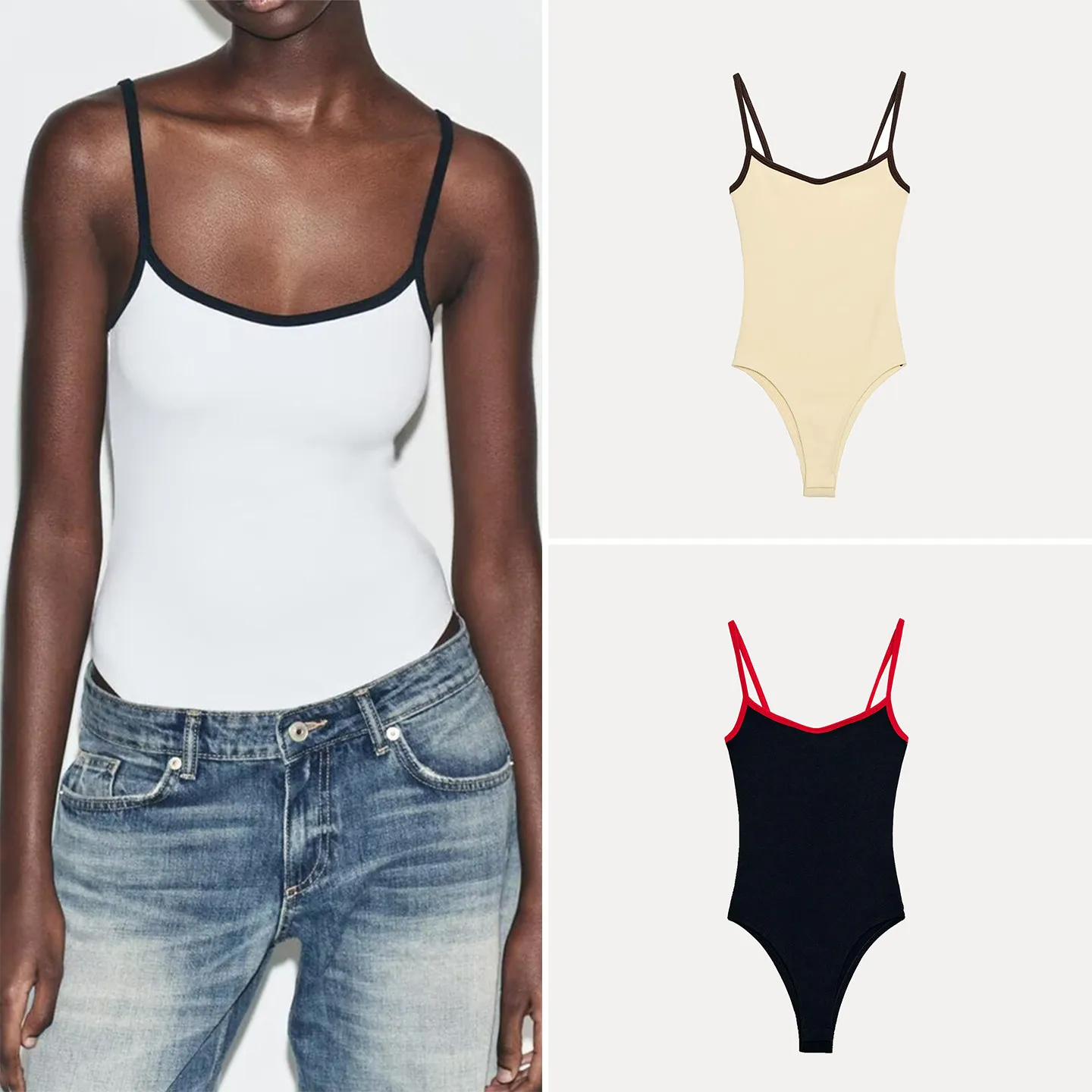 Fashionable round Neck Color Block Trim Jumpsuit Women's High Waist Short Sleeve Suit ZADATA Brand Straight Leg Jum...
Fashionable round Neck Color Block Trim Jumpsuit Women's High Waist Short Sleeve Suit ZADATA Brand Straight Leg Jum...