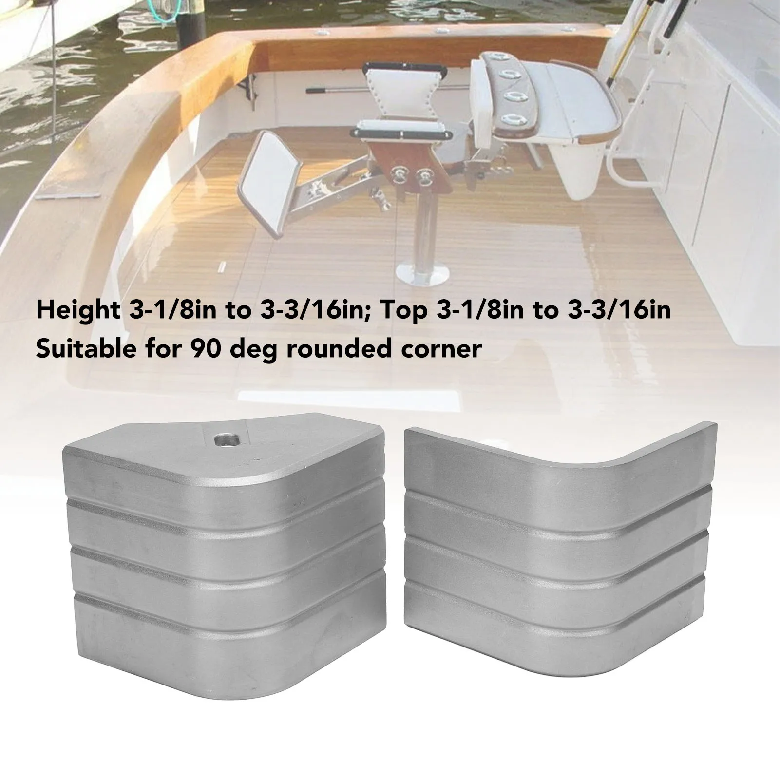 Deck Corner Aluminum Height 3 1/8in To 3 3/16in Top 3 1/8in To 3 3/16in Corner Casting for 90 Deg Rounded Corner
Deck Corner Aluminum Height 3 1/8in To 3 3/16in Top 3 1/8in To 3 3/16in Corner Casting for 90 Deg Rounded Corner