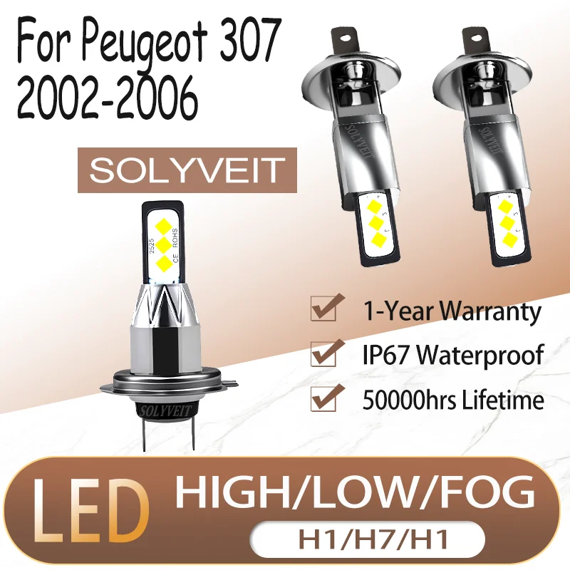 IP67 Waterproof Dust-Proof Efficient Heat Removal H1 H7 H1 HIGH LOW FOG LED HEADLIGHTS For Peugeot 307 2002 2003 2004 2005 2006
IP67 Waterproof Dust-Proof Efficient Heat Removal H1 H7 H1 HIGH LOW FOG LED HEADLIGHTS For Peugeot 307 2002 2003 2004 2005 2006
