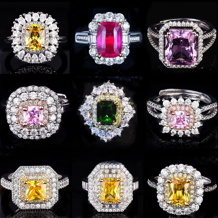Ele Open Ring Set with Imitation een Emerald Gemstones Dual Color Sparkling Diamond Engagement Ring for Women
Ele Open Ring Set with Imitation een Emerald Gemstones Dual Color Sparkling Diamond Engagement Ring for Women