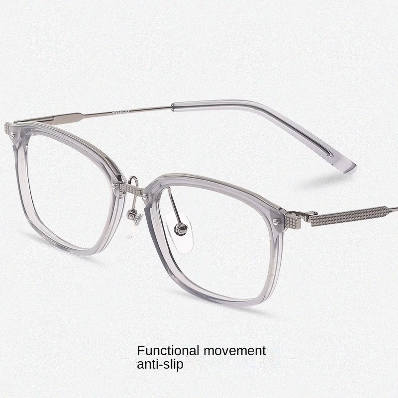 Pure titanium eyebrow line glasses frame men big face Japanese plate myopia glasses frame same style business square
Pure titanium eyebrow line glasses frame men big face Japanese plate myopia glasses frame same style business square