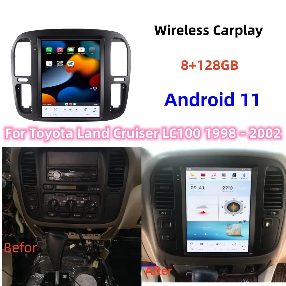12.1 " Tesla Android For Toyota Land Cruiser LC100 1998 - 2002 Car GPS Navigation Player Auto Radio Head Unit Wireless Carplay
12.1 " Tesla Android For Toyota Land Cruiser LC100 1998 - 2002 Car GPS Navigation Player Auto Radio Head Unit Wireless Carplay