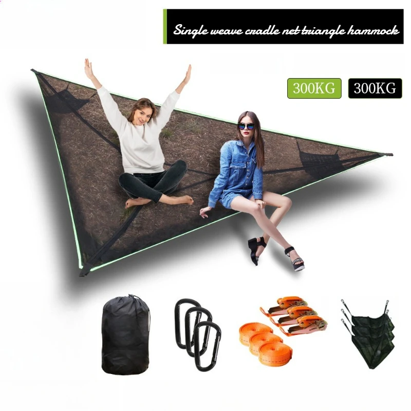 Portable Camping Hammock Triangular Strong Load Bearing Hammocks Multi Person Durable Sturdy Breathable Outdoor Furnitures
Portable Camping Hammock Triangular Strong Load Bearing Hammocks Multi Person Durable Sturdy Breathable Outdoor Furnitures