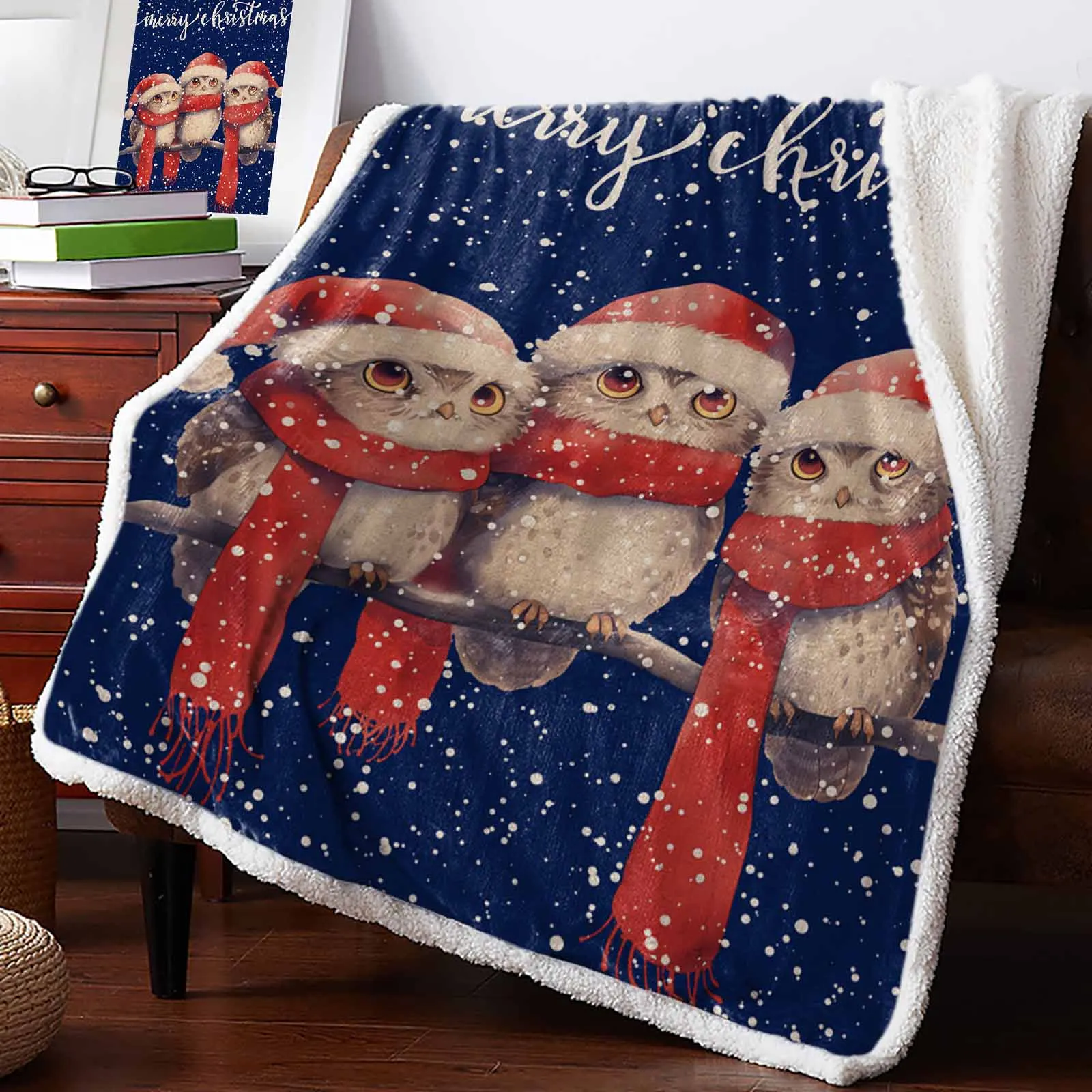 Christmas Winter Owl Pine Tree Winter Warm Cashmere Blanket Office Sofa Soft Throw Blanket Kids Bed Bedspread
Christmas Winter Owl Pine Tree Winter Warm Cashmere Blanket Office Sofa Soft Throw Blanket Kids Bed Bedspread