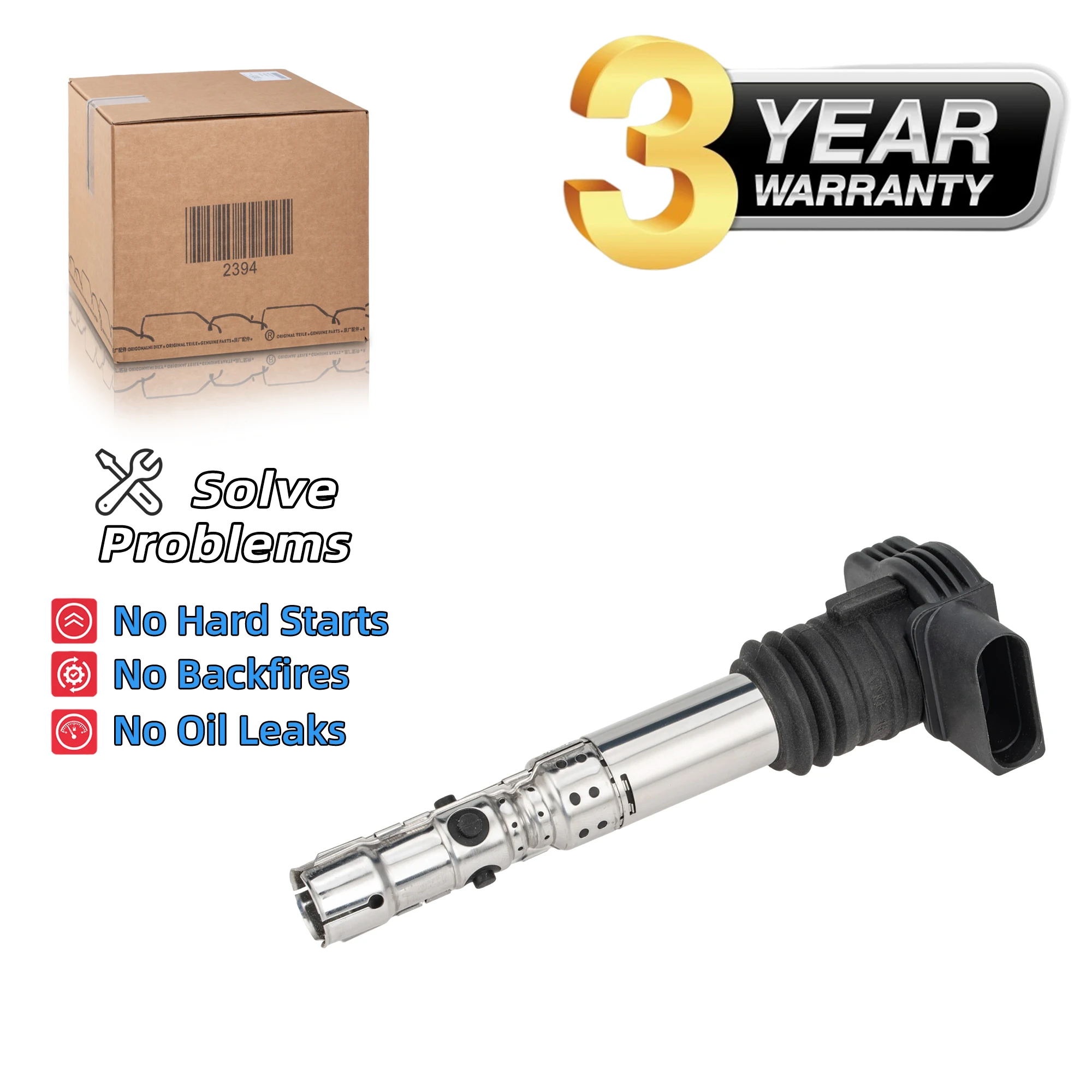 06B905115R,06B905115G,06B905115H OEM катушка зажигания для AUDI A3,A4 B5/B6/B7 1.8T,2.0,A6,C5 1.8,TT 1.8T/VW Golf IV, Beetle 1.8/2.0
06B905115R,06B905115G,06B905115H OEM катушка зажигания для AUDI A3,A4 B5/B6/B7 1.8T,2.0,A6,C5 1.8,TT 1.8T/VW Golf IV, Beetle 1.8/2.0