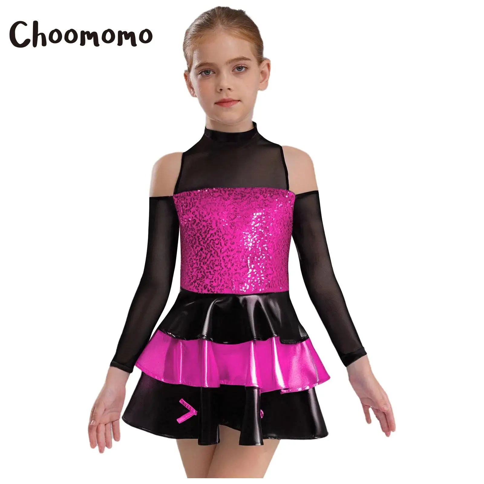 Kids Girls Sequins Tiered Ruffled Leotard Dress Jazz Dance Performance Costume Perfect for Dance Competition Stage Show Costume
Kids Girls Sequins Tiered Ruffled Leotard Dress Jazz Dance Performance Costume Perfect for Dance Competition Stage Show Costume