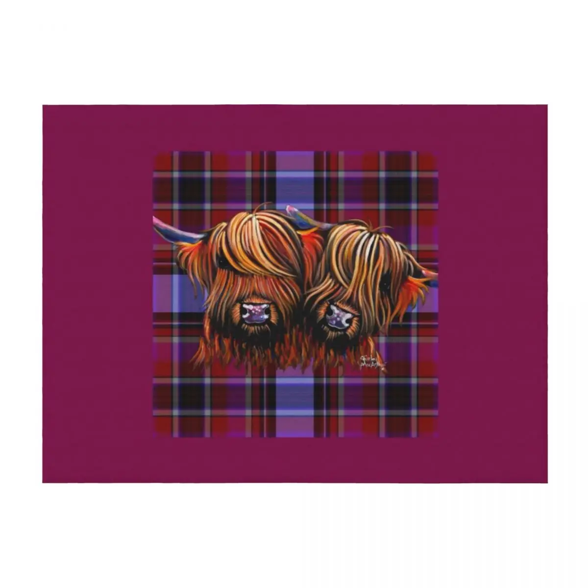 HiGHLaND CoW PRiNT ' PaLS oN TaRTaN ' BY SHiRLeY MacARTHuR Throw Blanket Summer Beddings Soft Beds for babies Blankets 
HiGHLaND CoW PRiNT ' PaLS oN TaRTaN ' BY SHiRLeY MacARTHuR Throw Blanket Summer Beddings Soft Beds for babies Blankets