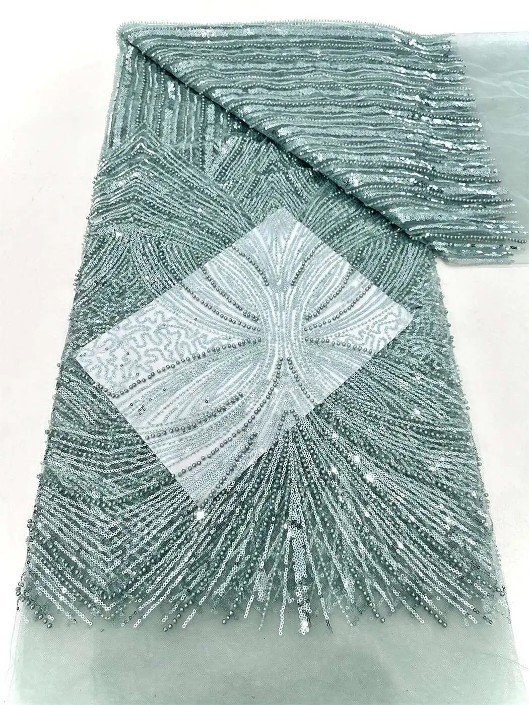 Blue Luxury African Heavy Handmade Beaded Lace Fabric 2025 High Quality 5Yards Sequins French Tulle Bead Lace For Wedding Party
Blue Luxury African Heavy Handmade Beaded Lace Fabric 2025 High Quality 5Yards Sequins French Tulle Bead Lace For Wedding Party