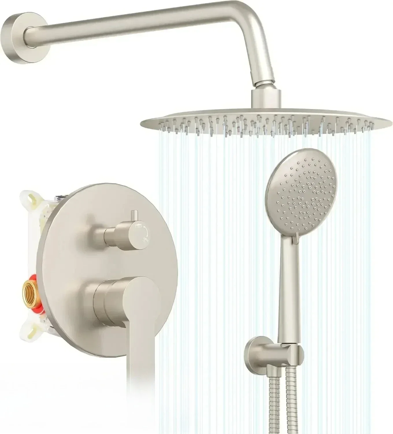 Бестселлер: Душевая система, комплект смесителей для душа с балансировочным клапаном давления, 10-дюймовая душевая лейка с ручным душем
Бестселлер: Душевая система, комплект смесителей для душа с балансировочным клапаном давления, 10-дюймовая душевая лейка с ручным душем