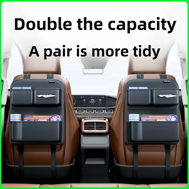 All in one Car Seat Back Storage Bag Upgraded 5-Pocket Auto Organizer Hanging Bag with Tissue Cup Holder Anti Kick Pad
All in one Car Seat Back Storage Bag Upgraded 5-Pocket Auto Organizer Hanging Bag with Tissue Cup Holder Anti Kick Pad