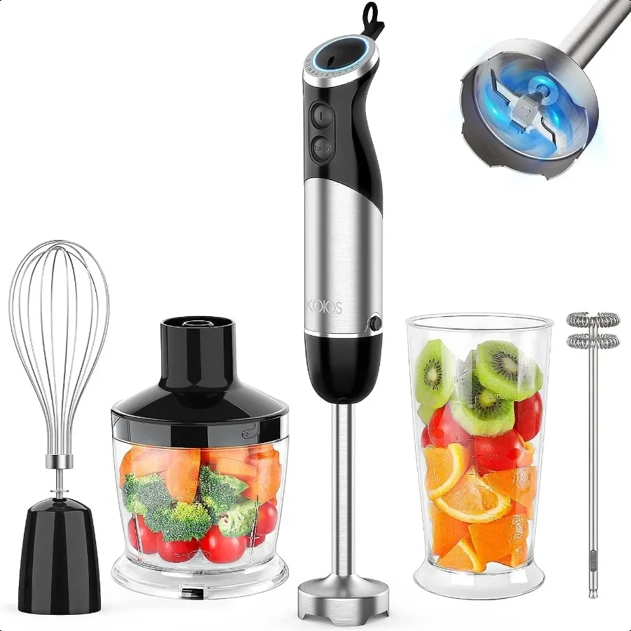 Upgraded Immersion Blender Handheld 1000W 12Speed 5 in 1 Hand Mixer Stick Blender with 304 Stainl Steel Blade Food Procor Beake
Upgraded Immersion Blender Handheld 1000W 12Speed 5 in 1 Hand Mixer Stick Blender with 304 Stainl Steel Blade Food Procor Beake