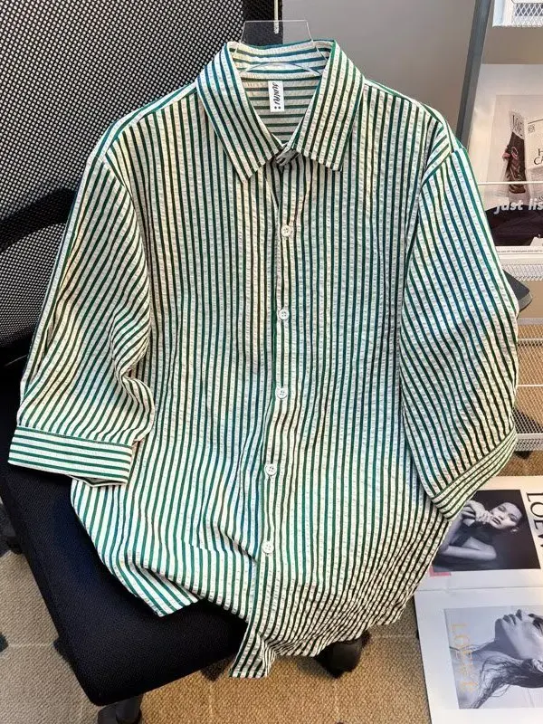 Summer Thin Stripe Seven-Quarter Sleeve Men's Shirt Stylish Casual Lightweight Luxury Trendy Mid-Sleeve Shirt Breathable Loos...
Summer Thin Stripe Seven-Quarter Sleeve Men's Shirt Stylish Casual Lightweight Luxury Trendy Mid-Sleeve Shirt Breathable Loos...
