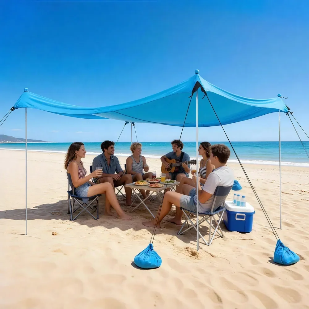 Tent Sun Shelter, UPF50 Sun Protection, 6.6 Ft Tall, 10x10 Ft, Easy Pop Beach Canopy With 8 Sandbags, Stability Poles, Sand
Tent Sun Shelter, UPF50 Sun Protection, 6.6 Ft Tall, 10x10 Ft, Easy Pop Beach Canopy With 8 Sandbags, Stability Poles, Sand