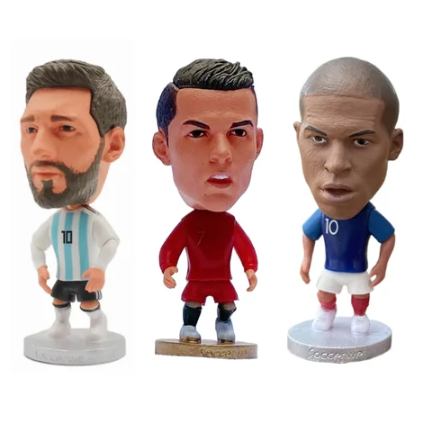 Mini bambola da calcio da 6,5 cm di altezza MessiiCR7MBP Figurine da calcio Giocattoli in resina