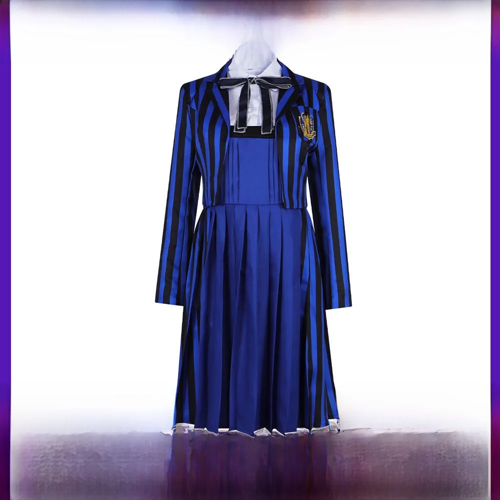 Wednesday Adams Cosplay Costume Women's School Uniform Halloween Dress Chinese Production Spring 2025 Stage Costume
Wednesday Adams Cosplay Costume Women's School Uniform Halloween Dress Chinese Production Spring 2025 Stage Costume