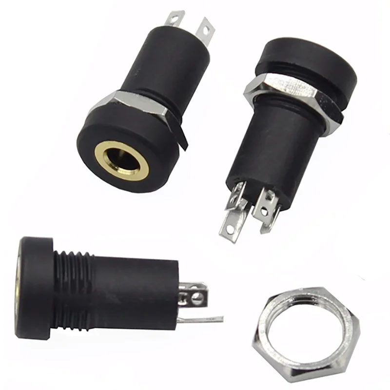 3.5mm Stereo Jack Socket Female With Nut Gold plating lack for Audio Headphone Speakers Connector Video Jack Plug
3.5mm Stereo Jack Socket Female With Nut Gold plating lack for Audio Headphone Speakers Connector Video Jack Plug