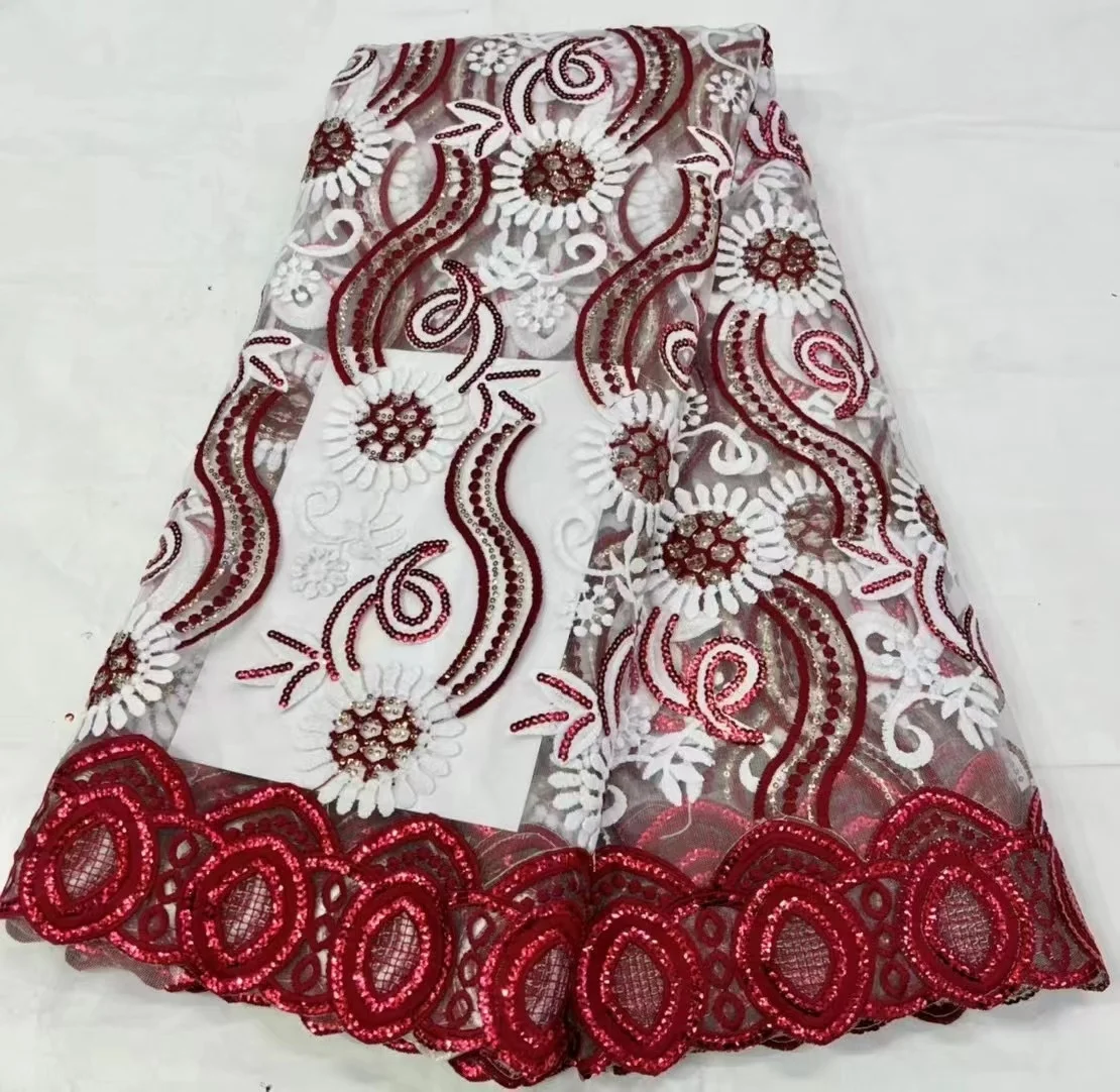Tulle Lace Fabric African Lace Fabric 2024 High Quality Lace With Sequins Embroidery Nigerian Lace Fabrics For Wedding 5 Yards
Tulle Lace Fabric African Lace Fabric 2024 High Quality Lace With Sequins Embroidery Nigerian Lace Fabrics For Wedding 5 Yards