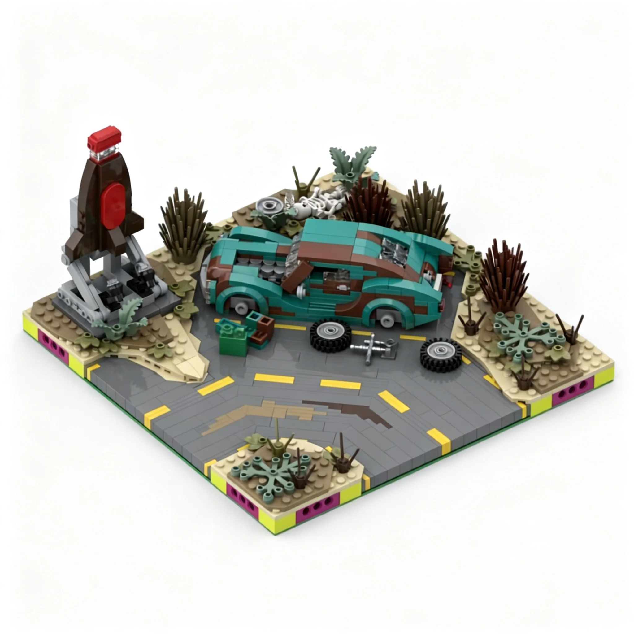 882pcs MOC MILS Wasteland Road Curve Studs Modular Streetscape Model Building Blocks Construction Toy Christmas Gifts DIY Idea
882pcs MOC MILS Wasteland Road Curve Studs Modular Streetscape Model Building Blocks Construction Toy Christmas Gifts DIY Idea