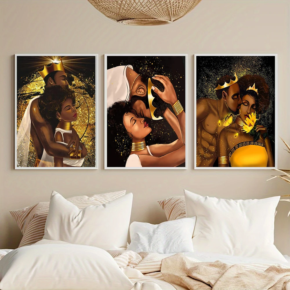 Creative African American King And Queen Canvas Painting, Love Couple Posters Wall Art, For Gift, Living Room Decor, No Frame
Creative African American King And Queen Canvas Painting, Love Couple Posters Wall Art, For Gift, Living Room Decor, No Frame
