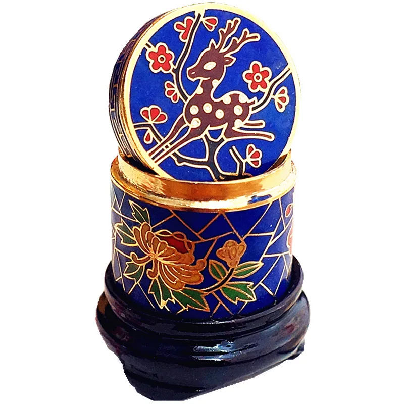 Antique Solid Copper Cloisonne Jewelry Box, Small Enamel Container for Rings Earrings Incense Powder Traditional Handicraft Gift
Antique Solid Copper Cloisonne Jewelry Box, Small Enamel Container for Rings Earrings Incense Powder Traditional Handicraft Gift
