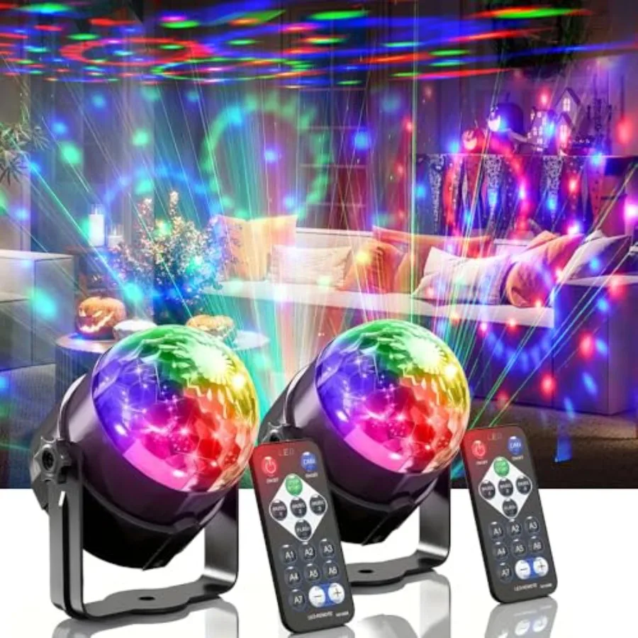 2-Piece Set of Party Lights, Voice Controlled Flash with Remote Control, Disco Ball Lights, DJ Strobe Lamp, Wedding Bars, KTV K
2-Piece Set of Party Lights, Voice Controlled Flash with Remote Control, Disco Ball Lights, DJ Strobe Lamp, Wedding Bars, KTV K