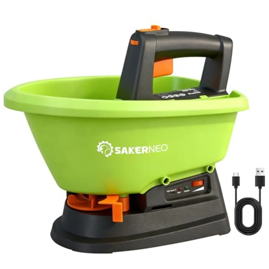 Handheld Lawn Spreader - 7.2V Battery Powered Seed and 135° Fertilizer Spreader 3L Large Capacity for 6400 Sq.Ft 7 Settings and
Handheld Lawn Spreader - 7.2V Battery Powered Seed and 135° Fertilizer Spreader 3L Large Capacity for 6400 Sq.Ft 7 Settings and
