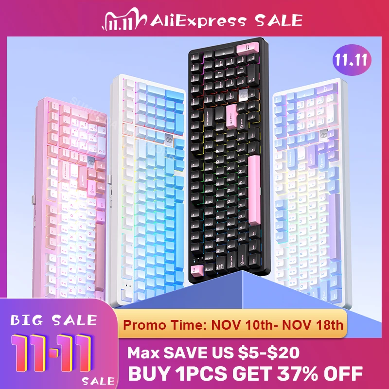 LEOBOG Hi98Pro Беспроводная алюминиевая механическая клавиатура RGB с возможностью горячей замены Bluetooth Проводная клавиатура Прокладка для геймеров Бесконтактная клавиатура
LEOBOG Hi98Pro Беспроводная алюминиевая механическая клавиатура RGB с возможностью горячей замены Bluetooth Проводная клавиатура Прокладка для геймеров Бесконтактная клавиатура