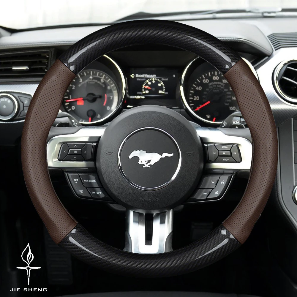 Carbon Fiber Leather Car Steering Wheel Cover For Ford Mustang 2015-2024 GT EcoBoost V8 Dark Horse
Carbon Fiber Leather Car Steering Wheel Cover For Ford Mustang 2015-2024 GT EcoBoost V8 Dark Horse