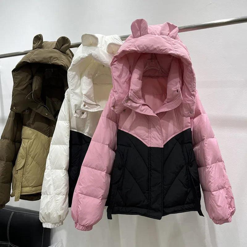 2023 Winter White Duck Down Coat Women Short Hooded Sleeve Loose Fashion Puffer Jacket Thick Warm Windproof Outwear
2023 Winter White Duck Down Coat Women Short Hooded Sleeve Loose Fashion Puffer Jacket Thick Warm Windproof Outwear