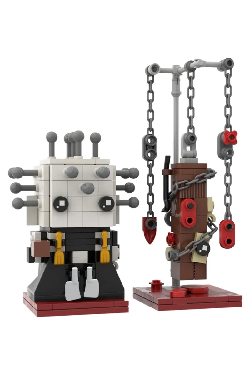 MOC Hellraiser Pinhead Brickheadz 2 для 1, модель строительных блоков, фильм ужасов, Hellraiser, Pinhead, экшн-персонажи, кирпичи, игрушки
MOC Hellraiser Pinhead Brickheadz 2 для 1, модель строительных блоков, фильм ужасов, Hellraiser, Pinhead, экшн-персонажи, кирпичи, игрушки