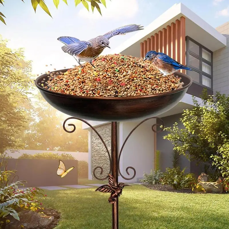 Bird Bath For Outside Vintage Birdfeeder Standing Metal Bird Feeder Bowl Decorations For Yard Patio Deck Backyard Balcony
Bird Bath For Outside Vintage Birdfeeder Standing Metal Bird Feeder Bowl Decorations For Yard Patio Deck Backyard Balcony
