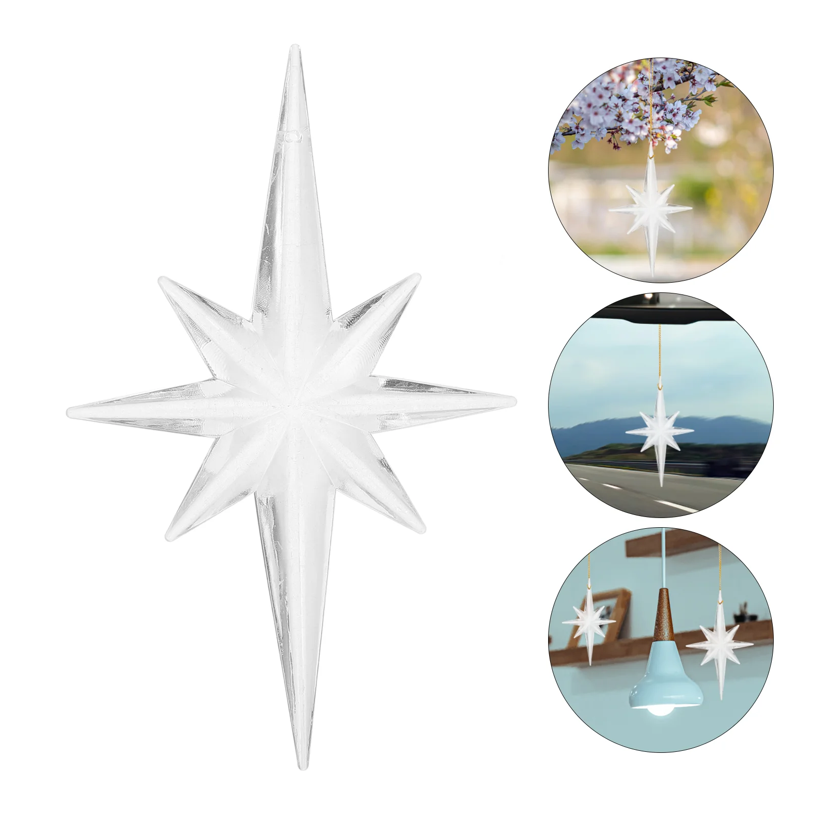 6 Pcs Acrylic Octagon Pendant Transparent Star Hanging naments Christmas Tree Decorations Xmas Gifts Home Office Festive
6 Pcs Acrylic Octagon Pendant Transparent Star Hanging naments Christmas Tree Decorations Xmas Gifts Home Office Festive