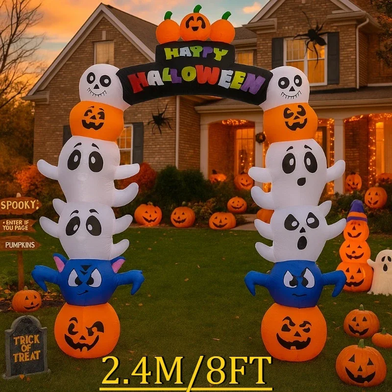7.8FT Holiday Lighting Halloween Stacked Pumpkin Arch Party Decorations Outdoor Model with LED Lights Garden Courtyard Decors 
7.8FT Holiday Lighting Halloween Stacked Pumpkin Arch Party Decorations Outdoor Model with LED Lights Garden Courtyard Decors