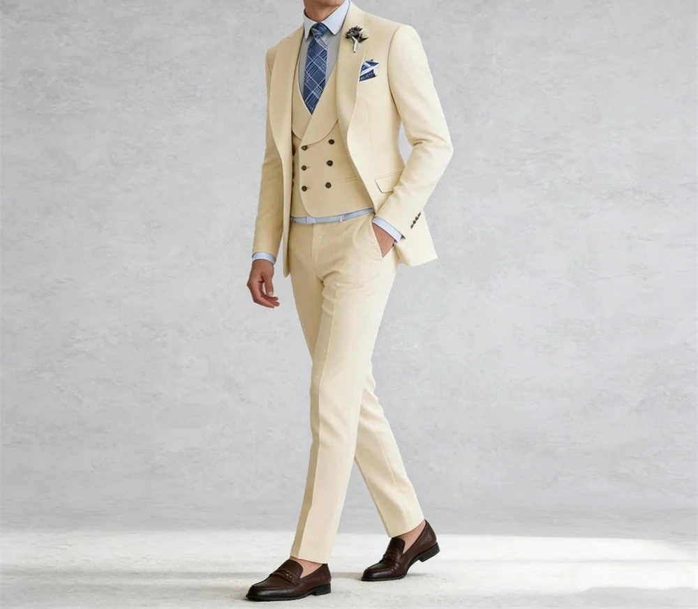 Solid 3 Pieces Suit Set for Men, Plus Size Big Man Wedding Suit for Groom Groomsman Tuxedo Jacket Vest Pants Formal Tuxedo
Solid 3 Pieces Suit Set for Men, Plus Size Big Man Wedding Suit for Groom Groomsman Tuxedo Jacket Vest Pants Formal Tuxedo