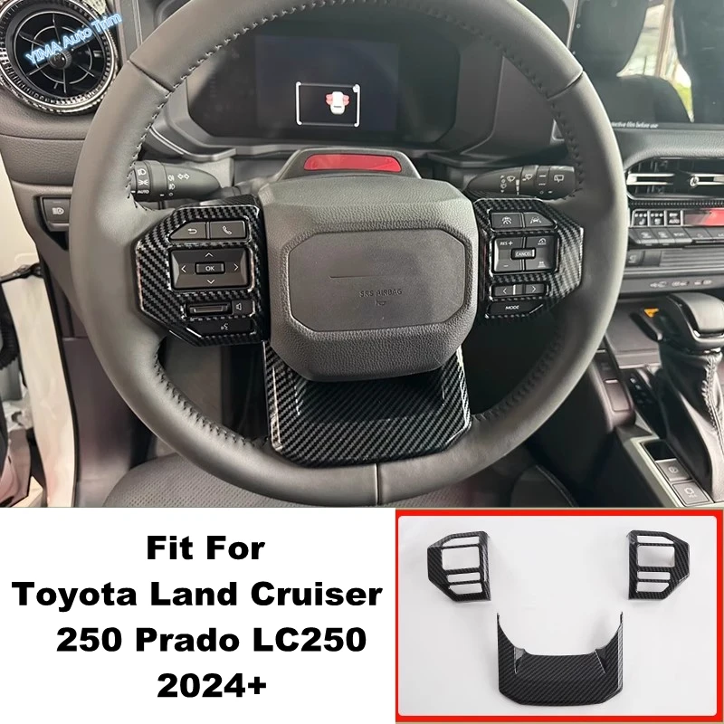 Black / Carbon Fiber Steering Wheel Frame Decoration Cover Trim For Toyota Land Cruiser 250 Prado LC250 2024 2025 Accessories
Black / Carbon Fiber Steering Wheel Frame Decoration Cover Trim For Toyota Land Cruiser 250 Prado LC250 2024 2025 Accessories