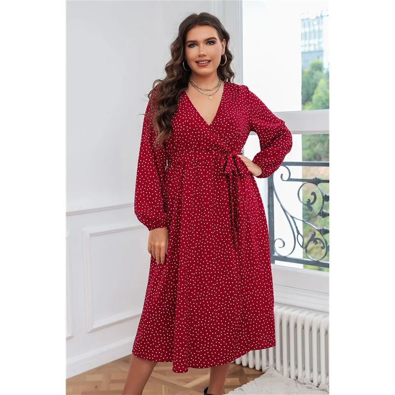 XL4XL Autumn Winter Women's plus Size Dres Skirt Street Sle Loose Fit Printed Cotton Long Sve V-Ne A-Line Midi Dr
XL4XL Autumn Winter Women's plus Size Dres Skirt Street Sle Loose Fit Printed Cotton Long Sve V-Ne A-Line Midi Dr