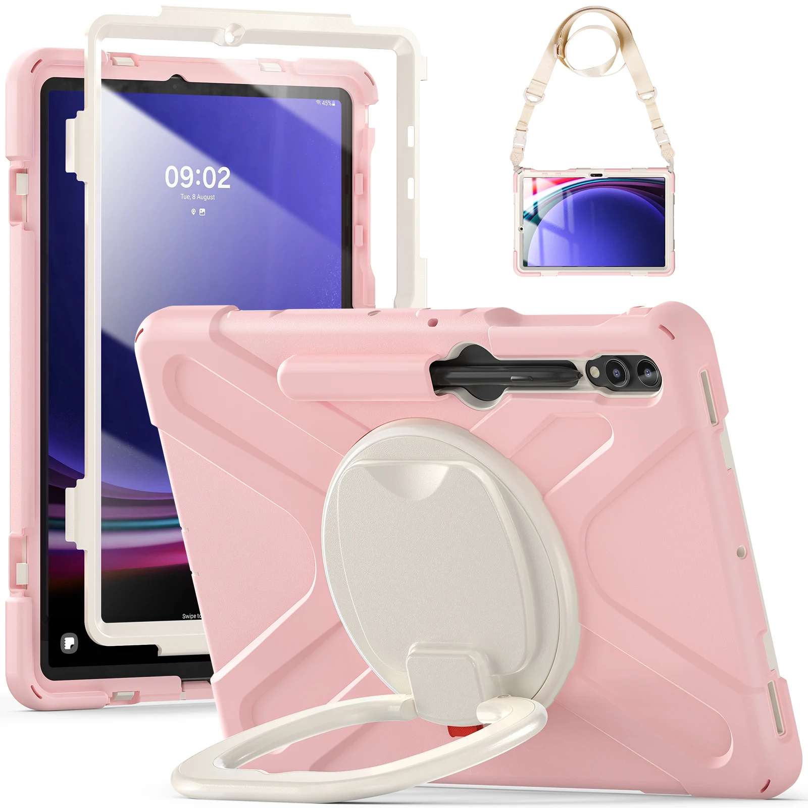 For Samsung Galaxy Tab S9 Plus SM-X810 S8Plus SM-X800 S7 Plus SM-T970 S7 FE Case Kids Safe Armor 360 Rotating Handle Stand Cover
For Samsung Galaxy Tab S9 Plus SM-X810 S8Plus SM-X800 S7 Plus SM-T970 S7 FE Case Kids Safe Armor 360 Rotating Handle Stand Cover