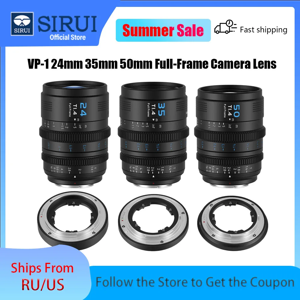 SIRUI VP-1 24mm 35mm 50mm Full-Frame Camera Lens T1.4 Fast Aperture Manual Focus Lens For Sony E Canon RF Nikon Z Leica L Mount
SIRUI VP-1 24mm 35mm 50mm Full-Frame Camera Lens T1.4 Fast Aperture Manual Focus Lens For Sony E Canon RF Nikon Z Leica L Mount