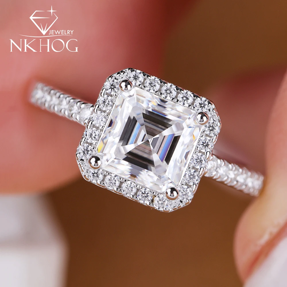 NKHOG 2CT Asscher Cut Moissanite S925 Silver Rings Women's Sparkling Lab Diamond Wedding Engagement Band 18K Plated Fine Jewelry
NKHOG 2CT Asscher Cut Moissanite S925 Silver Rings Women's Sparkling Lab Diamond Wedding Engagement Band 18K Plated Fine Jewelry