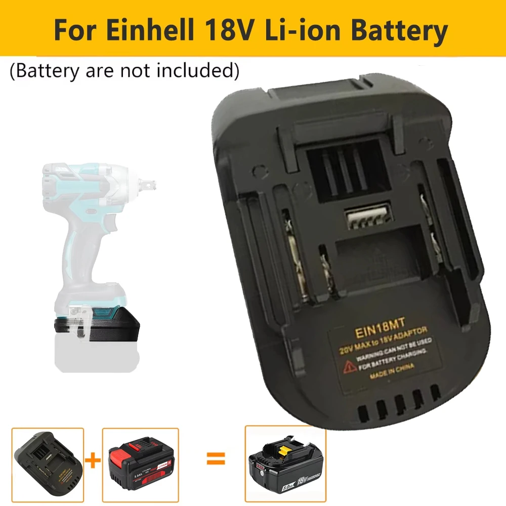 Адаптер аккумулятора для преобразователя литий-ионной батареи Einhell 18 В для электроинструментов с литиевой батареей Makita 18 В для инструмента Makita 18 В
Адаптер аккумулятора для преобразователя литий-ионной батареи Einhell 18 В для электроинструментов с литиевой батареей Makita 18 В для инструмента Makita 18 В