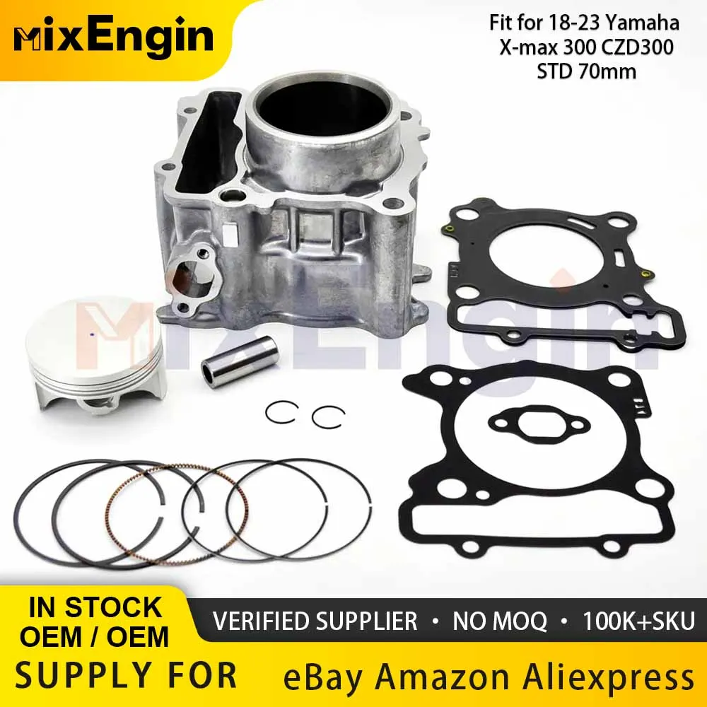 Motorcycle Engine Parts 70MM/76MM Bore Cylinder Block Piston Rings For 17-23 Yamaha Xmax CZD300 Gasket Rebuild Kits X-max 300
Motorcycle Engine Parts 70MM/76MM Bore Cylinder Block Piston Rings For 17-23 Yamaha Xmax CZD300 Gasket Rebuild Kits X-max 300