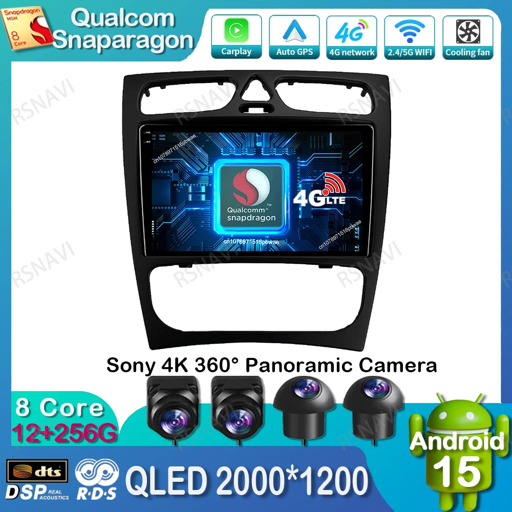 Android 15 Car Radio For Benz W203 W209 C180 C200 C220 C230 Multimedia GPS 5G WIFI Qualcomm DSP Wireless Carplay Auto Head Unit
Android 15 Car Radio For Benz W203 W209 C180 C200 C220 C230 Multimedia GPS 5G WIFI Qualcomm DSP Wireless Carplay Auto Head Unit