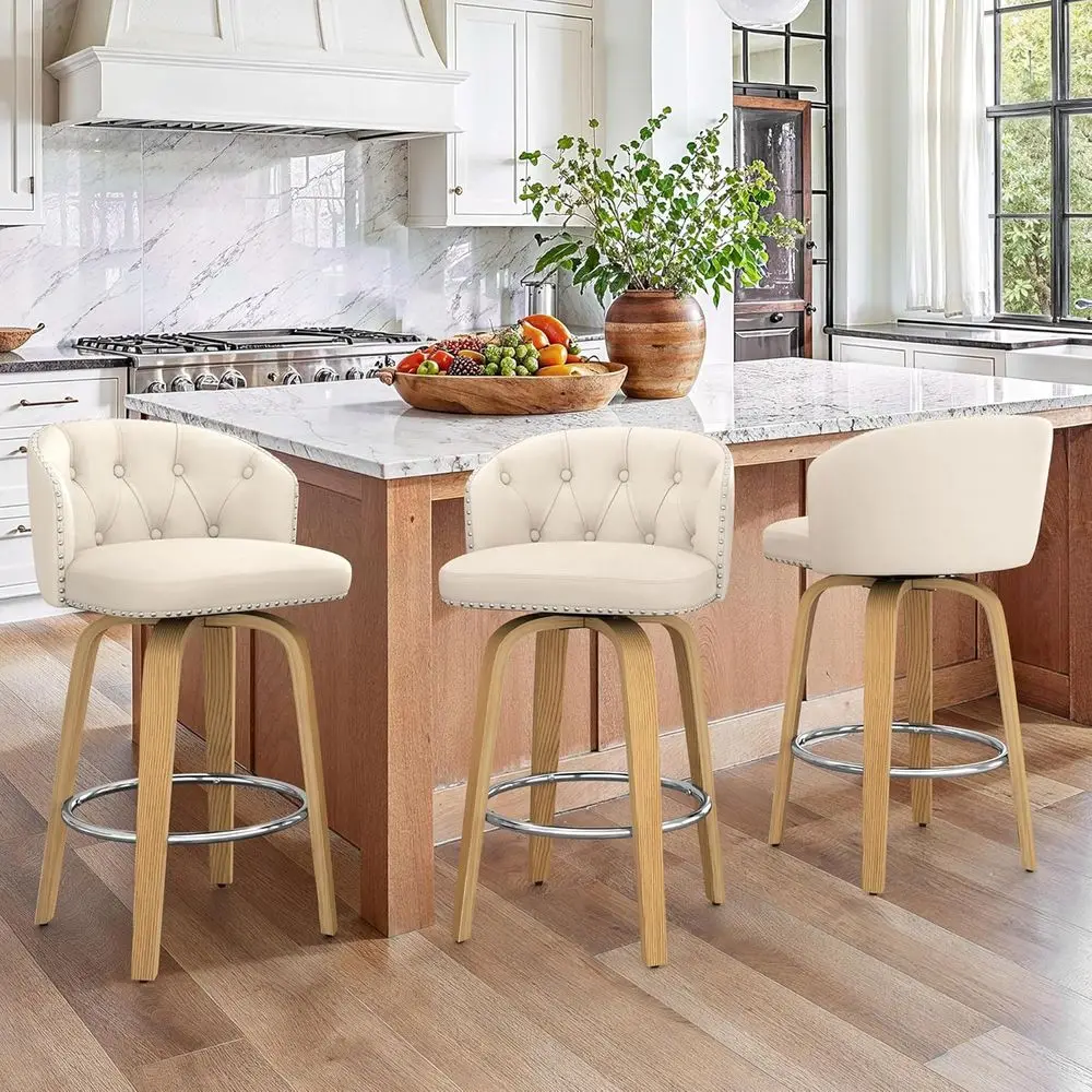 Набор из 3 барных стульев, 26-ступенчатый барный стул из искусственной кожи с деревянными ножками и спинкой из орехового дерева, островной стул с обивкой f
Набор из 3 барных стульев, 26-ступенчатый барный стул из искусственной кожи с деревянными ножками и спинкой из орехового дерева, островной стул с обивкой f