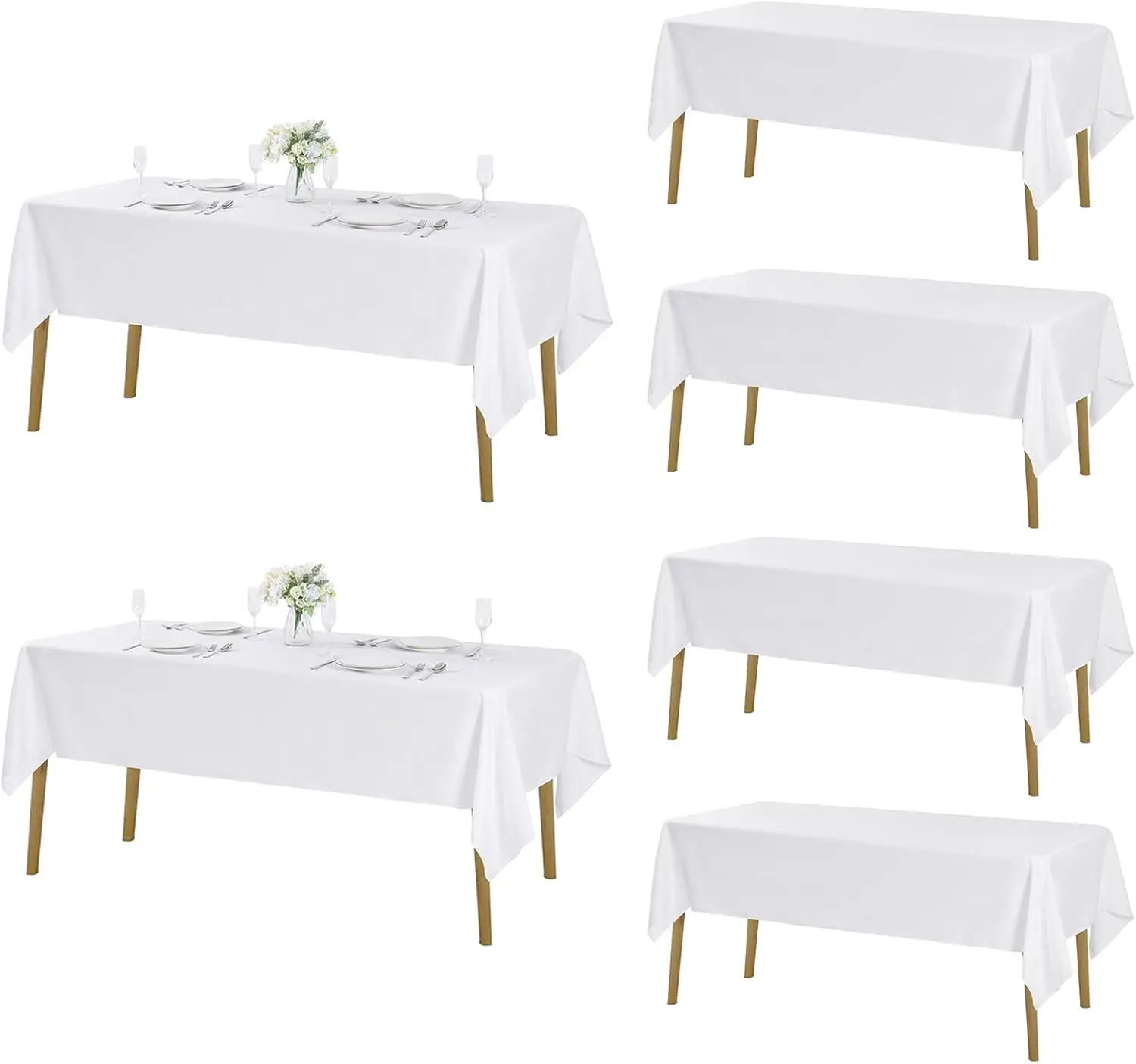 6 Pack Rectangle Tablecloth, 60x102 Inch, Stain Resistant and Wrinkle Polyester Table Cloth, Fabric Table Cover for Kitc
6 Pack Rectangle Tablecloth, 60x102 Inch, Stain Resistant and Wrinkle Polyester Table Cloth, Fabric Table Cover for Kitc
