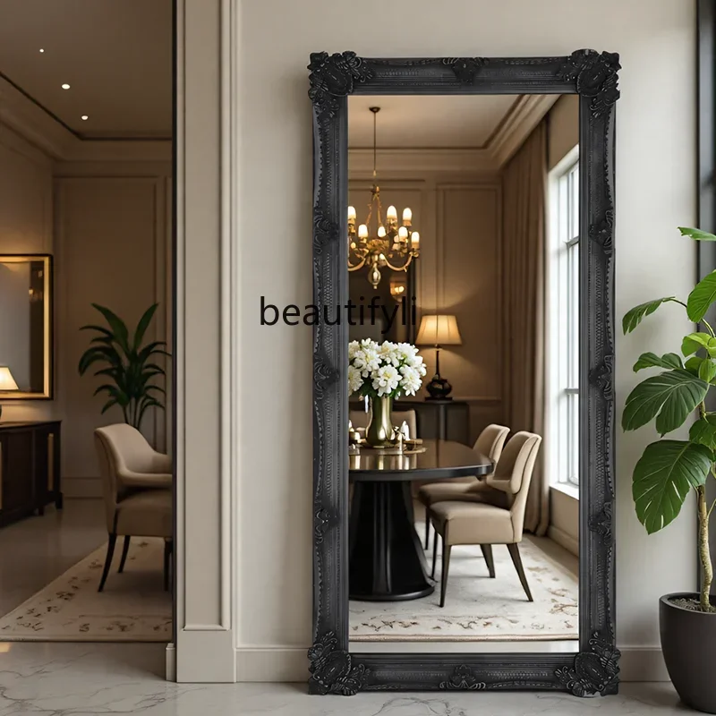 A13 American classical full-body mirror French retro engraved mirror household, clothing store floor-to-ceiling fitting mirror
A13 American classical full-body mirror French retro engraved mirror household, clothing store floor-to-ceiling fitting mirror