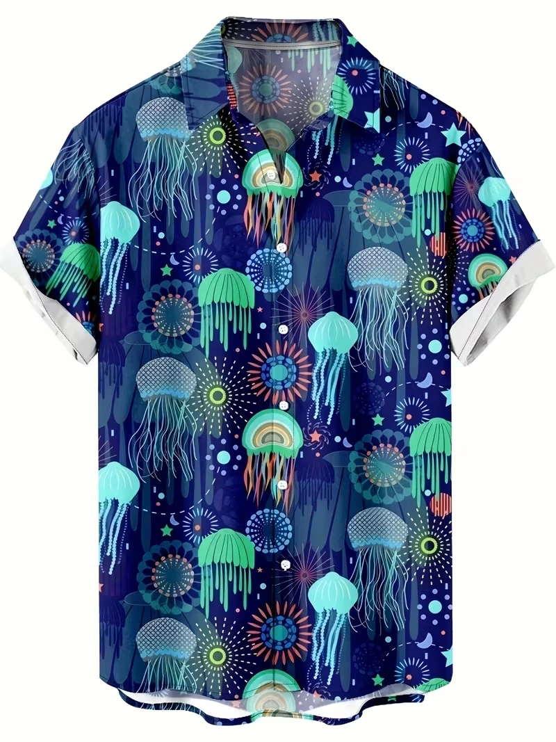 Psychedelic Jellyfish Men's Hawaiian Shirt 3D Print Fashion Casual Short Sleeve Button Down Shirts Oversize Summer Unisex Shirt
Psychedelic Jellyfish Men's Hawaiian Shirt 3D Print Fashion Casual Short Sleeve Button Down Shirts Oversize Summer Unisex Shirt
