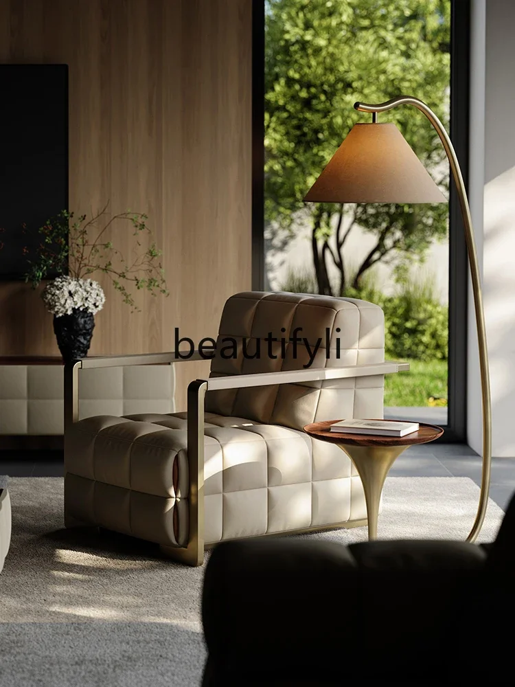 S1S Italian minimalist leather leisure chair villa living room balcony light luxury high-end modern single sofa home
S1S Italian minimalist leather leisure chair villa living room balcony light luxury high-end modern single sofa home