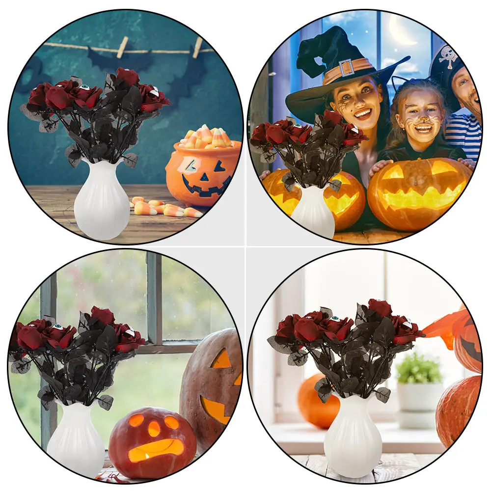 10PCS Polyester Simulated Eyeball Rose Flower Arrangement Practical Halloween Party Decoration Photo Prop
10PCS Polyester Simulated Eyeball Rose Flower Arrangement Practical Halloween Party Decoration Photo Prop