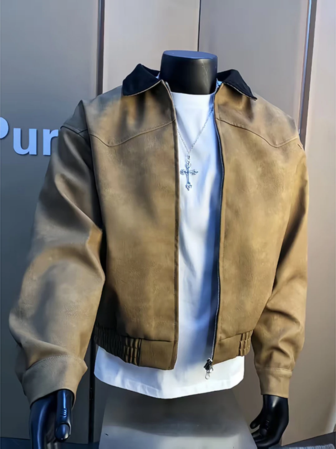 Retro American Dyed Fce Lined Biker Jaet Men's Thiened Winter Coat ort Workwear Cotton Jaet Youth Faion
Retro American Dyed Fce Lined Biker Jaet Men's Thiened Winter Coat ort Workwear Cotton Jaet Youth Faion